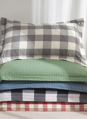 100水洗全棉枕套一对装40x60纯棉单人枕头套40x70新款枕芯内胆套