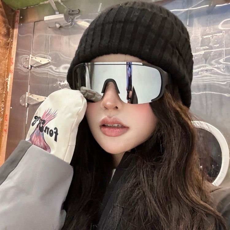 复古超大框户外骑行登山滑雪防风护目镜墨镜防晒连体太阳眼镜男女