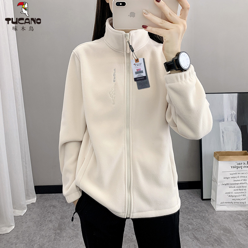 啄木鸟户外抓绒衣女士秋冬保暖