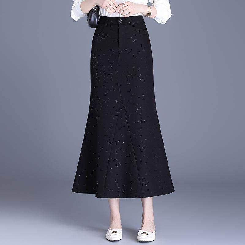 亮片气质鱼尾中长裙女2026高腰显瘦优雅春季新款半身裙包臀一步裙,女装/女士精品,半身裙,淘宝优惠券,粉丝福利购,淘宝优惠卷