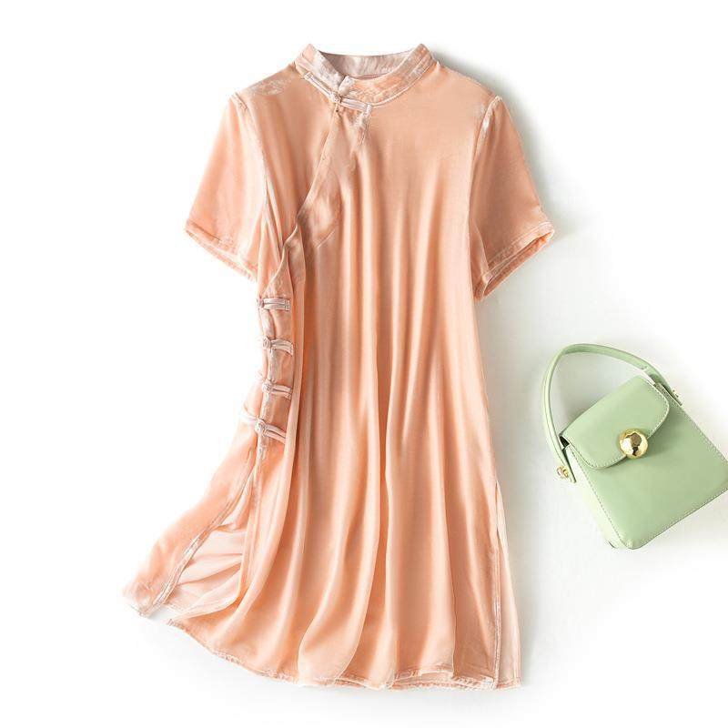 国风2025秋季别致斜襟系扣花边衬衫新中式高端桑蚕丝上衣女洋气