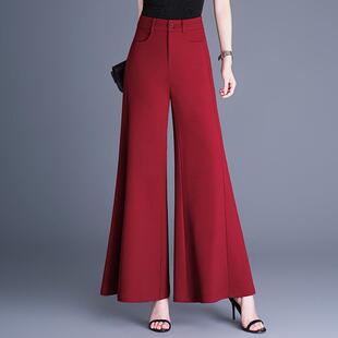 百搭休闲裤 2026春夏季 长裤 长款 洋气简约大脚裤 阔腿裤 韩版 时尚 女装