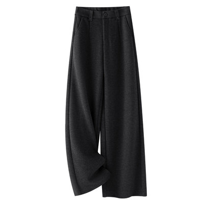 高腰通勤风新款灰色醋休闲裤