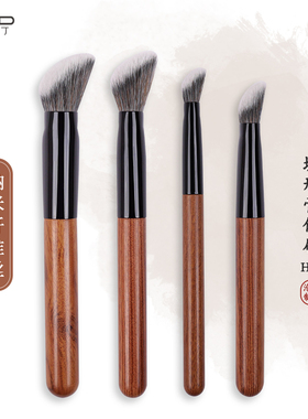 小胖丁H35斜头坡面遮瑕刷多功能腮红高光修容膏体刷粉底液化妆刷