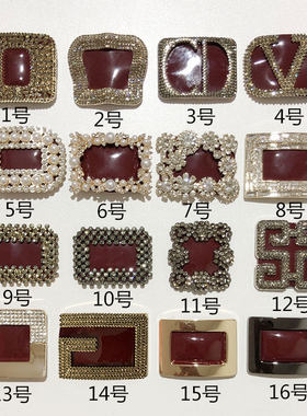 包邮新品漆皮配件可更换颜色鞋花
