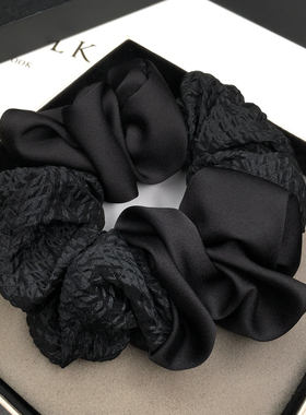 大肠发圈女2025新款高端头绳黑色高级感发绳扎头头花头饰发饰大号