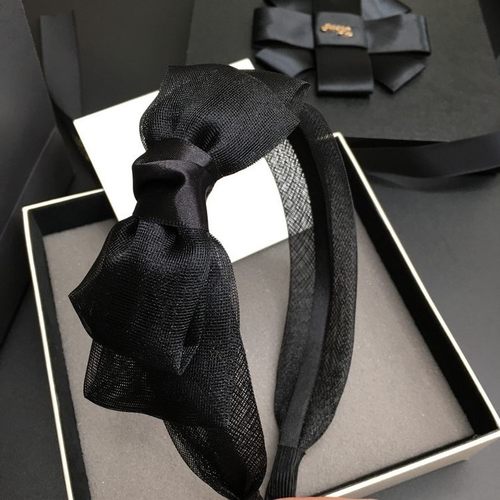 发箍网纱双层蝴蝶结韩国压发带