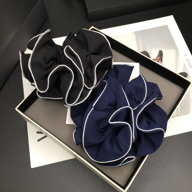 布艺双边肥肠纯色简约优雅发圈