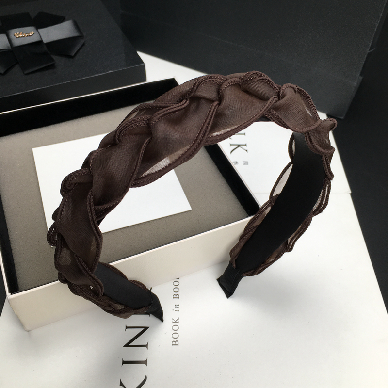 日韩网纱布艺手工编织发箍发饰