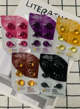 印尼原装正品ellips免洗护发精油胶囊染烫日常修护补水柔顺6粒装