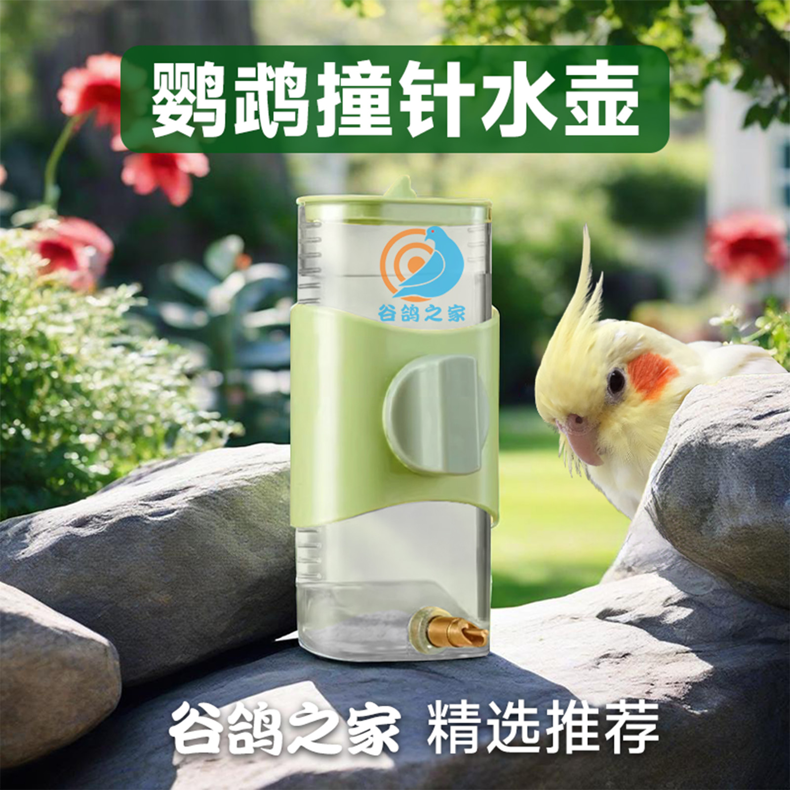 千鹦鸟舍鹦鹉撞针水壶鸟用饮水器