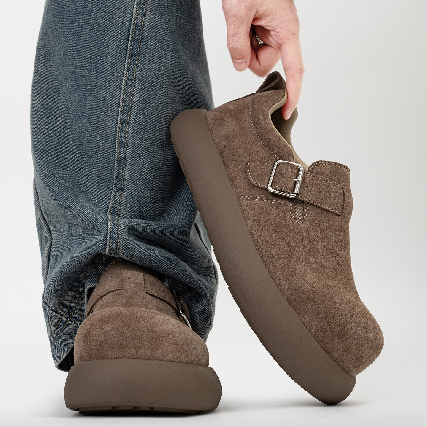 全包搭扣厚底小土豆勃肯鞋男女复古增高乐福鞋情侣通勤休闲大头鞋,流行男鞋,软木鞋/勃肯鞋,淘宝优惠券,粉丝福利购,淘宝优惠卷