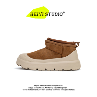 王一博同款塔斯曼雪地靴男女款冬季加绒加厚保暖东北棉鞋情侣短靴