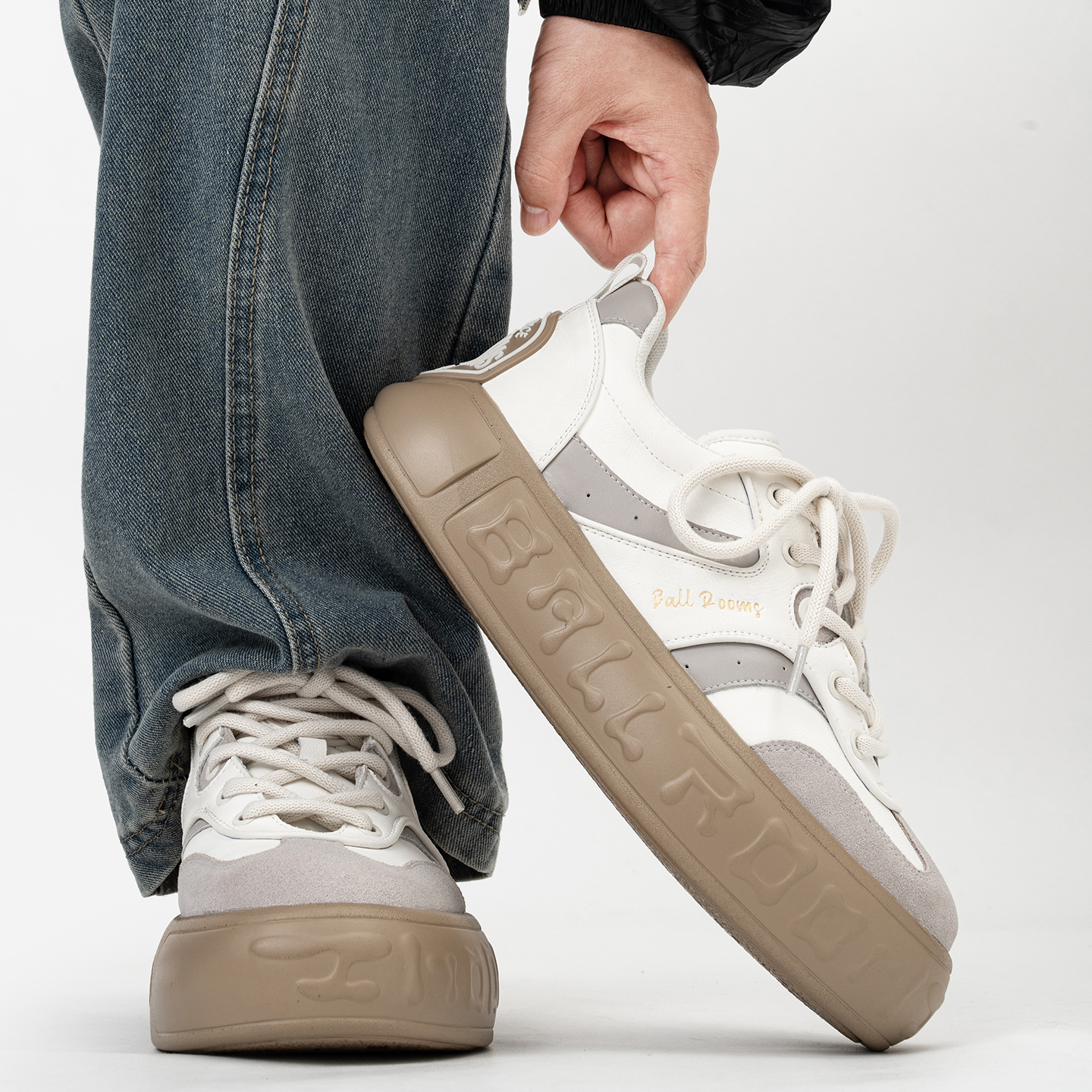 檀健次同款德训音符鞋男女小众美式复古厚底增高休闲大头面包板鞋