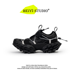 巴黎黑武士炸街18XL老爹鞋 男女小众厚底增高机能风运动户外登山鞋