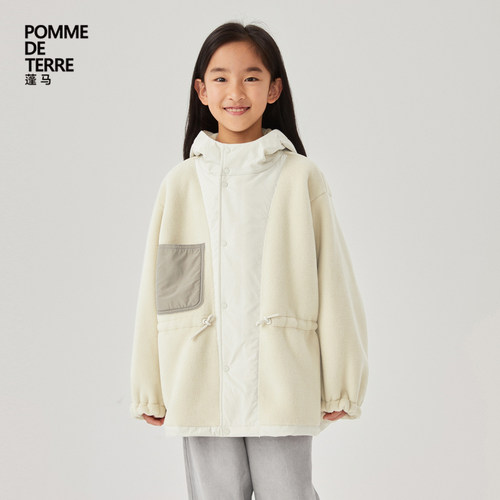 休闲戴帽领长袖风衣pomme蓬马