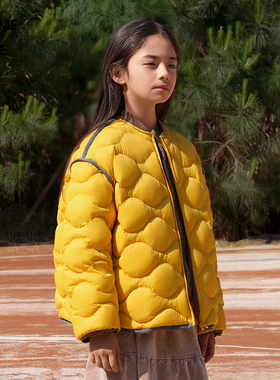 [新款]蓬马大童羽绒服棒球领轻薄25冬装男女儿童pomme de terre