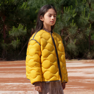 男女儿童pomme 新款 蓬马大童羽绒服棒球领轻薄25冬装 terre