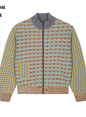 [羊毛新款]蓬马大童毛衣复古格纹25秋装男女儿童pomme de terre