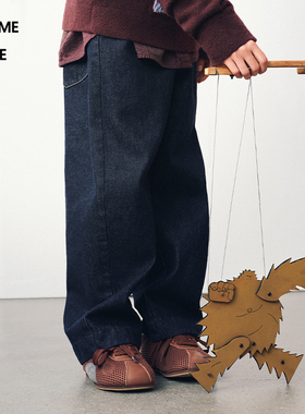 [牛仔]新款蓬马大童裤子棉质活性染26春装男女儿童pomme de terre