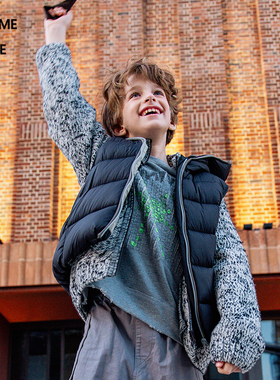 [运动系列]新款蓬马大童羽绒服背心25冬装男女儿童pomme de terre