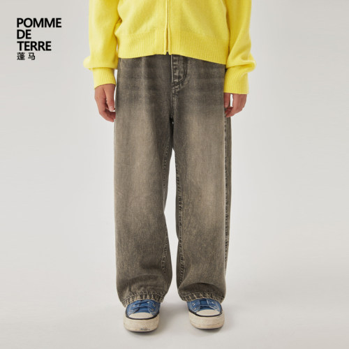 直筒裤日常休闲长裤pomme蓬马