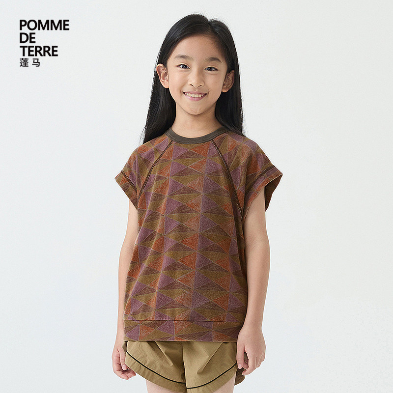 [运动系列]新款蓬马大童T恤背心棉25夏装男女儿童pomme de terre,童装/婴儿装/亲子装,儿童运动衣,淘宝优惠券,粉丝福利购,淘宝优惠卷