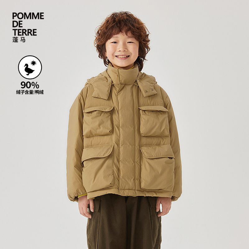 长袖工装羽绒服pomme蓬马