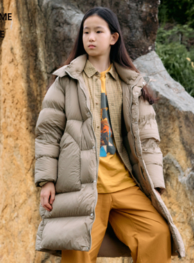 [95鹅绒]蓬马大童羽绒服哑光尼龙保暖冬装男女儿童pomme de terre