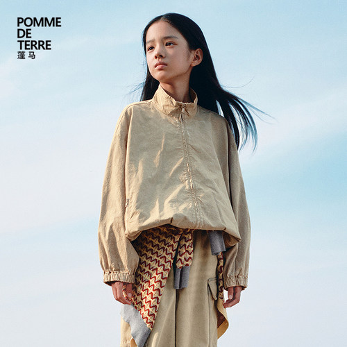 pomme蓬马宽松立领长袖夹克