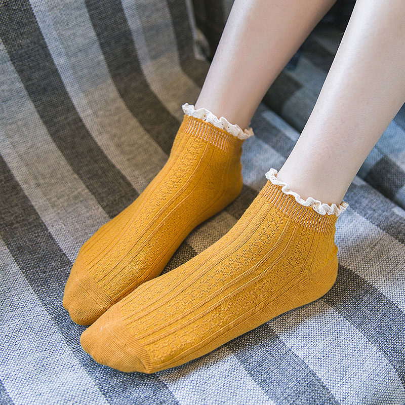 花边袜子女短袜日系学院风可爱jk公主麻花软妹学生短筒棉袜春夏季