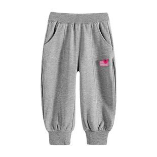 男生女生童装女童裤子秋装儿童萝卜裤春秋款2024新款休闲束脚长裤