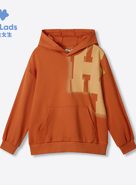 男生女生男大童个性拼色连帽卫衣NJNCJ33022A