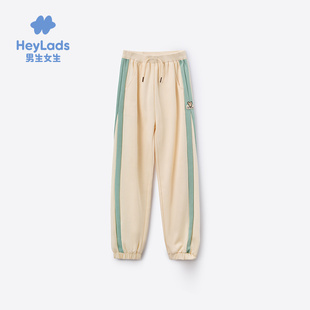 男生女生女大童撞色边饰卡通添可爱长裤NPZEJ33502A