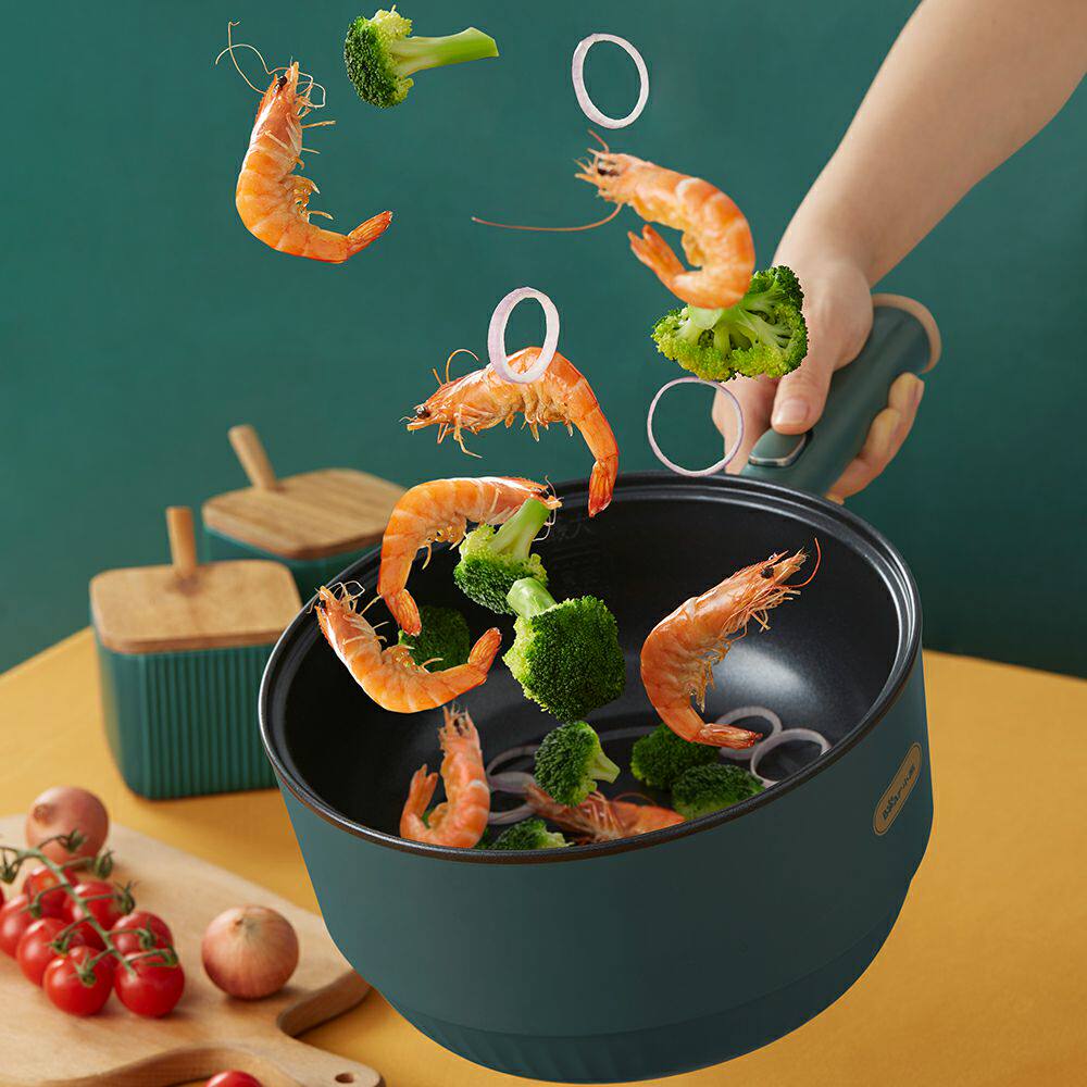 3小熊电煮锅大容量多功能一体锅学生宿舍电火锅锅电炒锅煮面小电锅