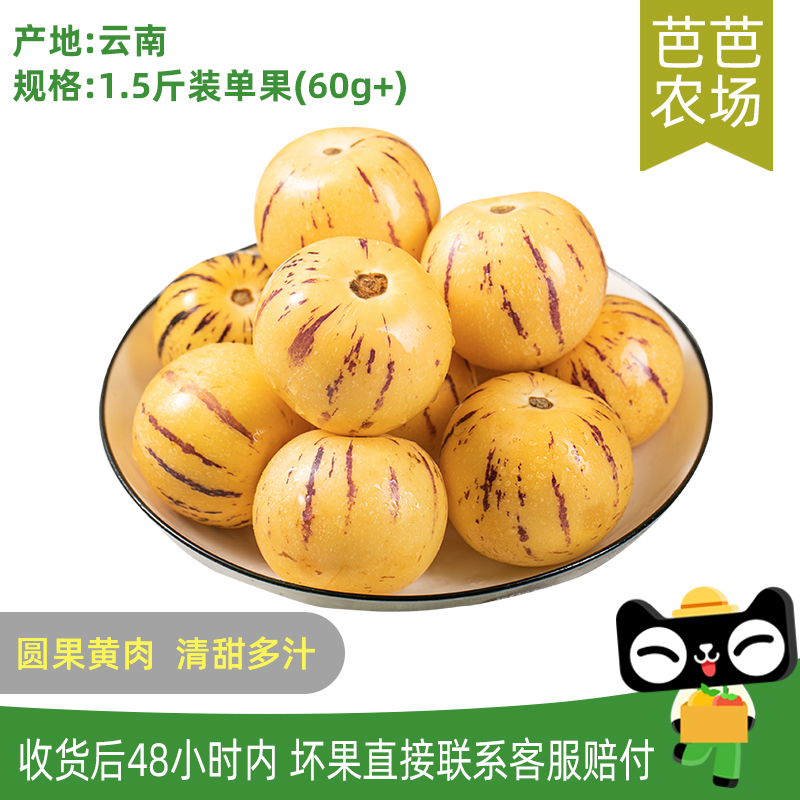 【芭芭农场】云南圆果人参果1.5斤单果60g起-L