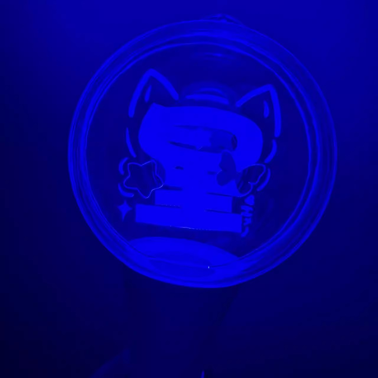 黄星球形应援棒亚克力荧光棒手灯