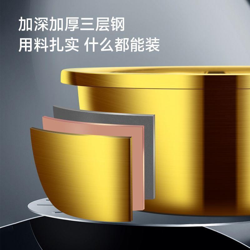 金色脸盆不锈钢盆食品级