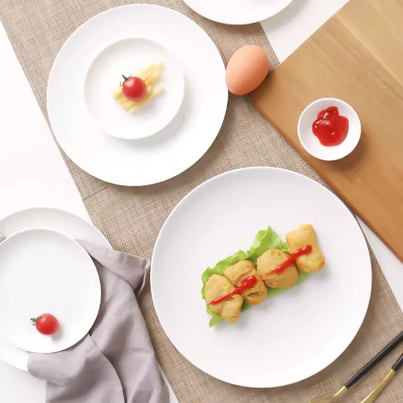 景德镇纯白骨瓷盘子菜盘