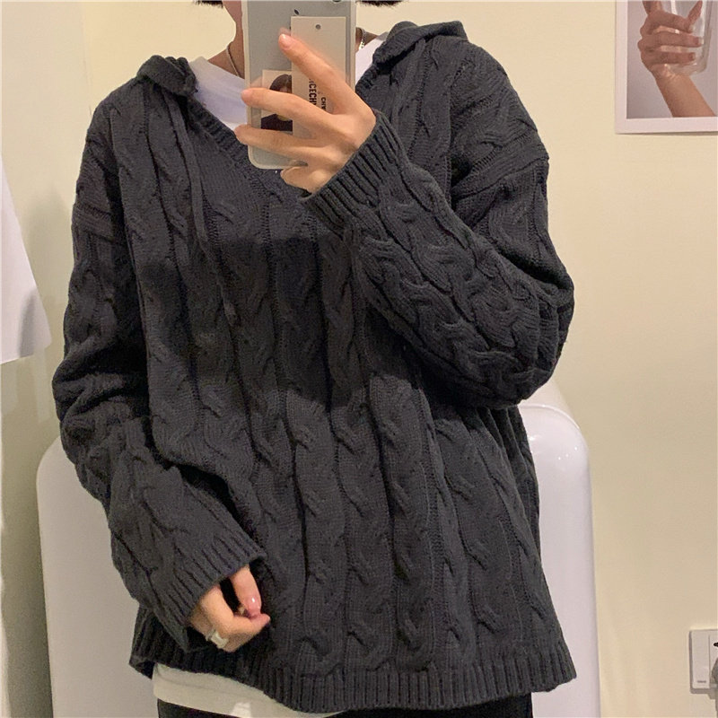 Red continued~self-control 2021 spring clothes new pattern tender Easy Versatile Solid Hooded sweater Sweaterin the Women's clothing/Boutique , Sweaters  category - from Buy2taobao.com to provide professional Taobao agent buy service