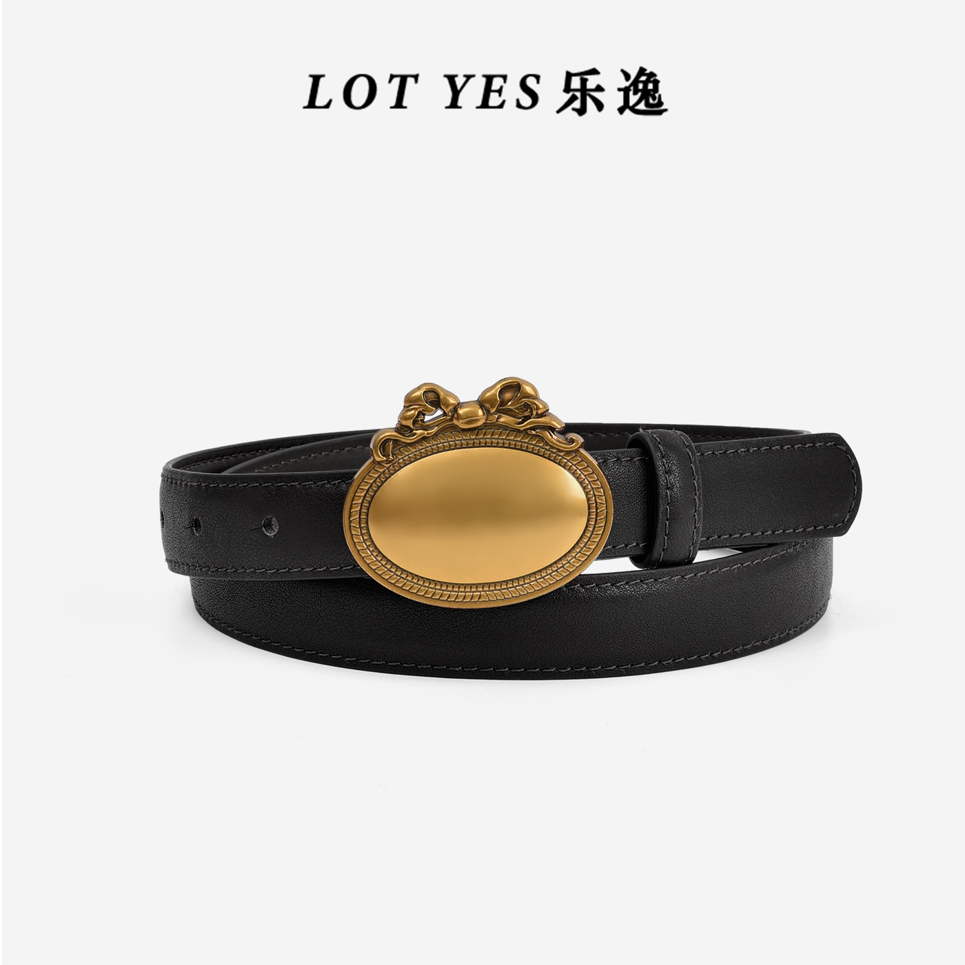 LOTYES复古真皮细窄腰带女款2026新款小众设计裤带潮流百搭皮带女