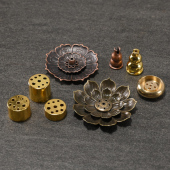 家用熏香炉香托香道工具香炉香盘香座香夹九孔线香插香底座多孔