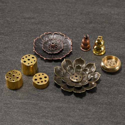 家用熏香炉香托香道工具香炉香盘香座香夹九孔线香插香底座多孔