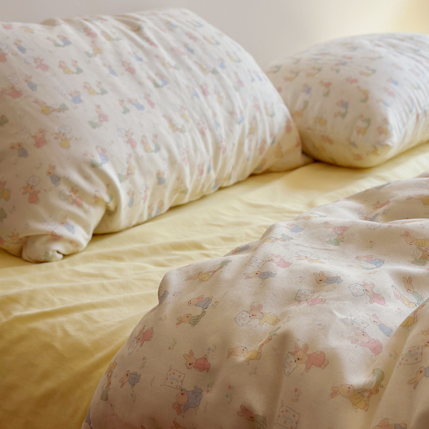 云朵拥住的睡眠┃100%全棉双层纱四件套 ins儿童男宝女宝纯棉床品