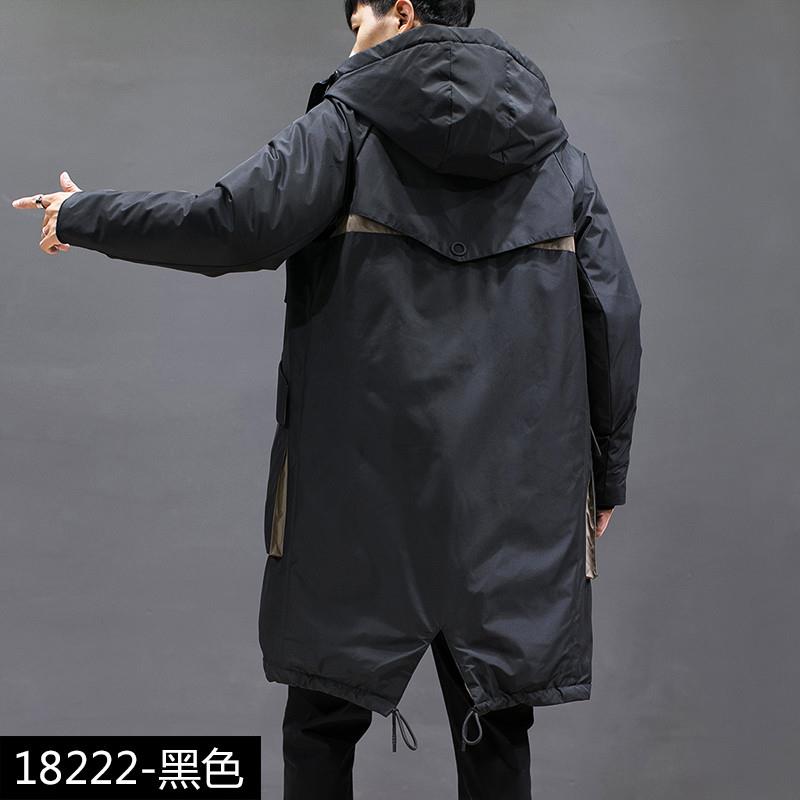 冬季大尺码羽绒服男加肥加大连帽胖子特大号宽松中长版肥佬外套男