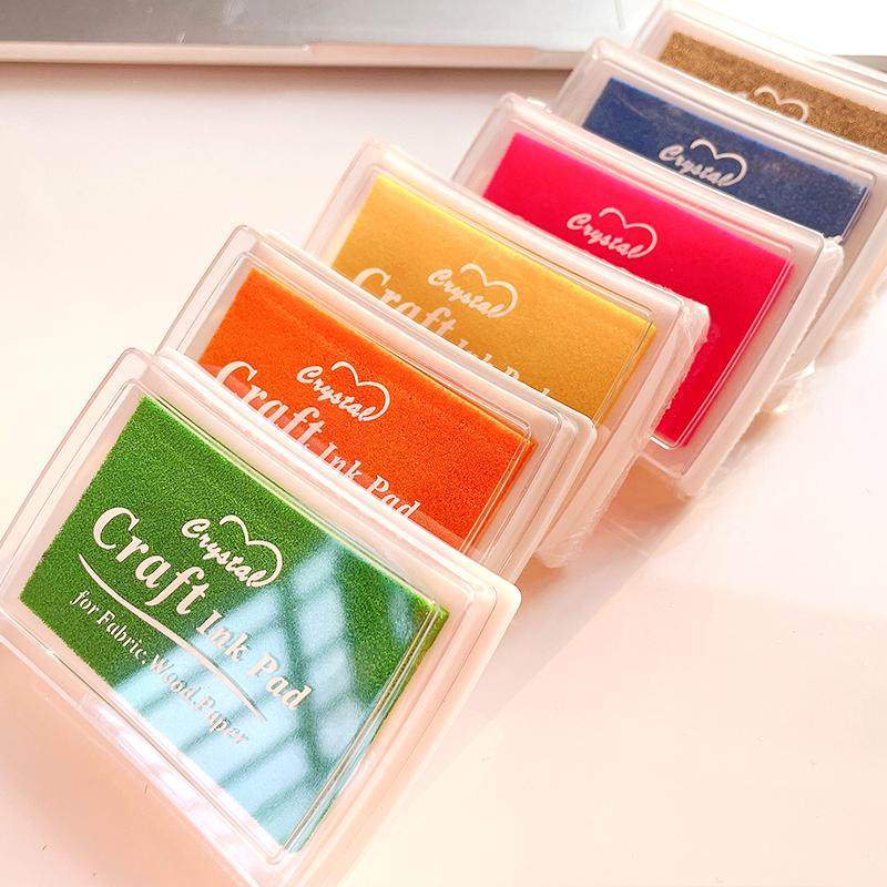 手账腰形印泥凹腰彩色印泥