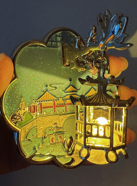 烟花三月下扬州灯笼发光冰箱贴文创瘦西湖旅游纪念收藏品伴手礼物