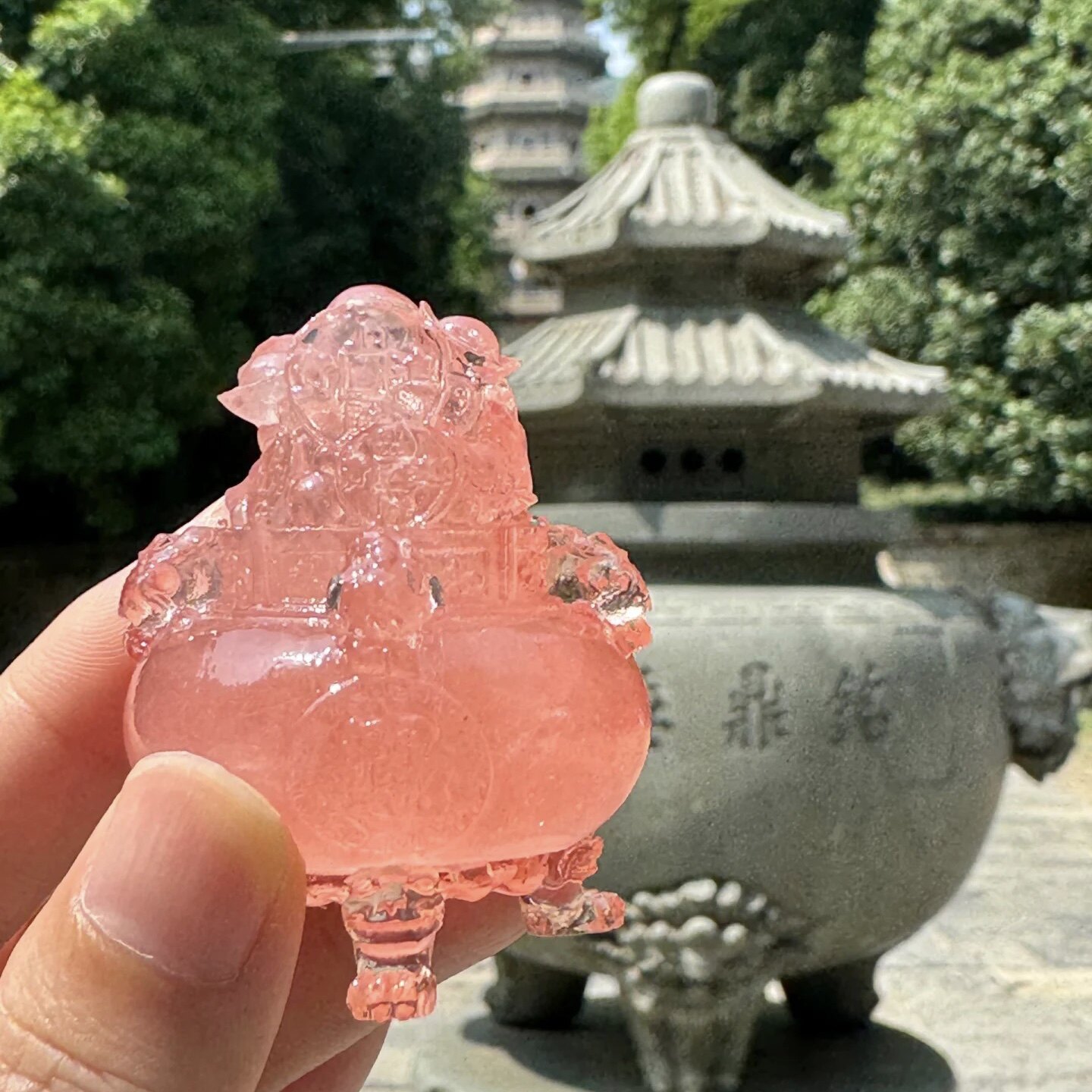 南禅寺文创小粉炉聚宝盆冰箱贴树脂磁吸旅游纪念品财神殿伴手礼物