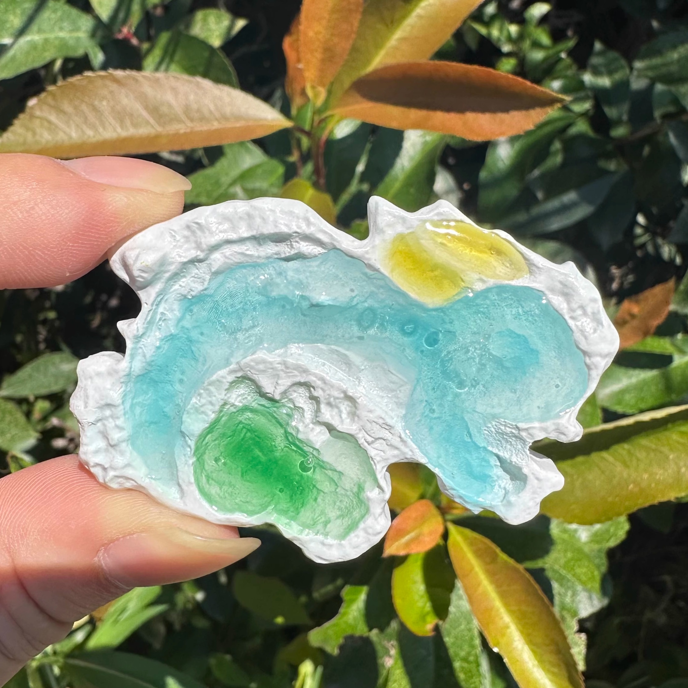 青海文创翡翠湖兔子树脂冰箱贴