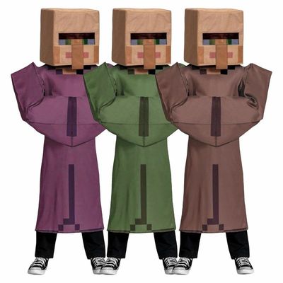 【新品】我的世界MC万圣节村民造型儿童搞怪cos表演服演出服